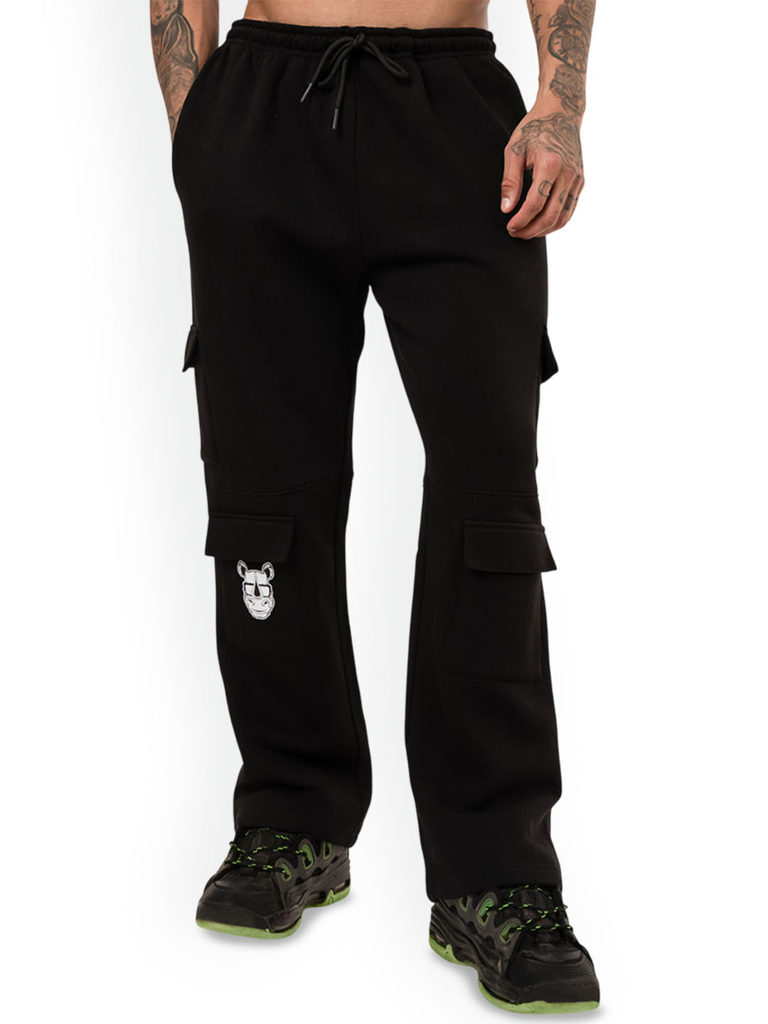 RHINO CULT Men Bootcut Fit Cargo Track Pants