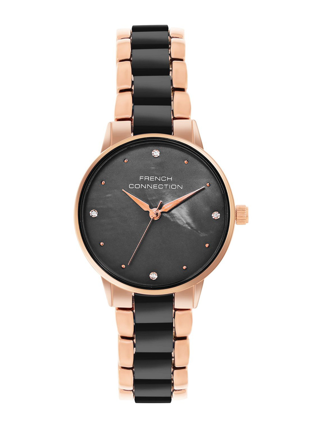 French Connection Women Embellished Dial & Straps Analogue Watch FCB10RGM-B