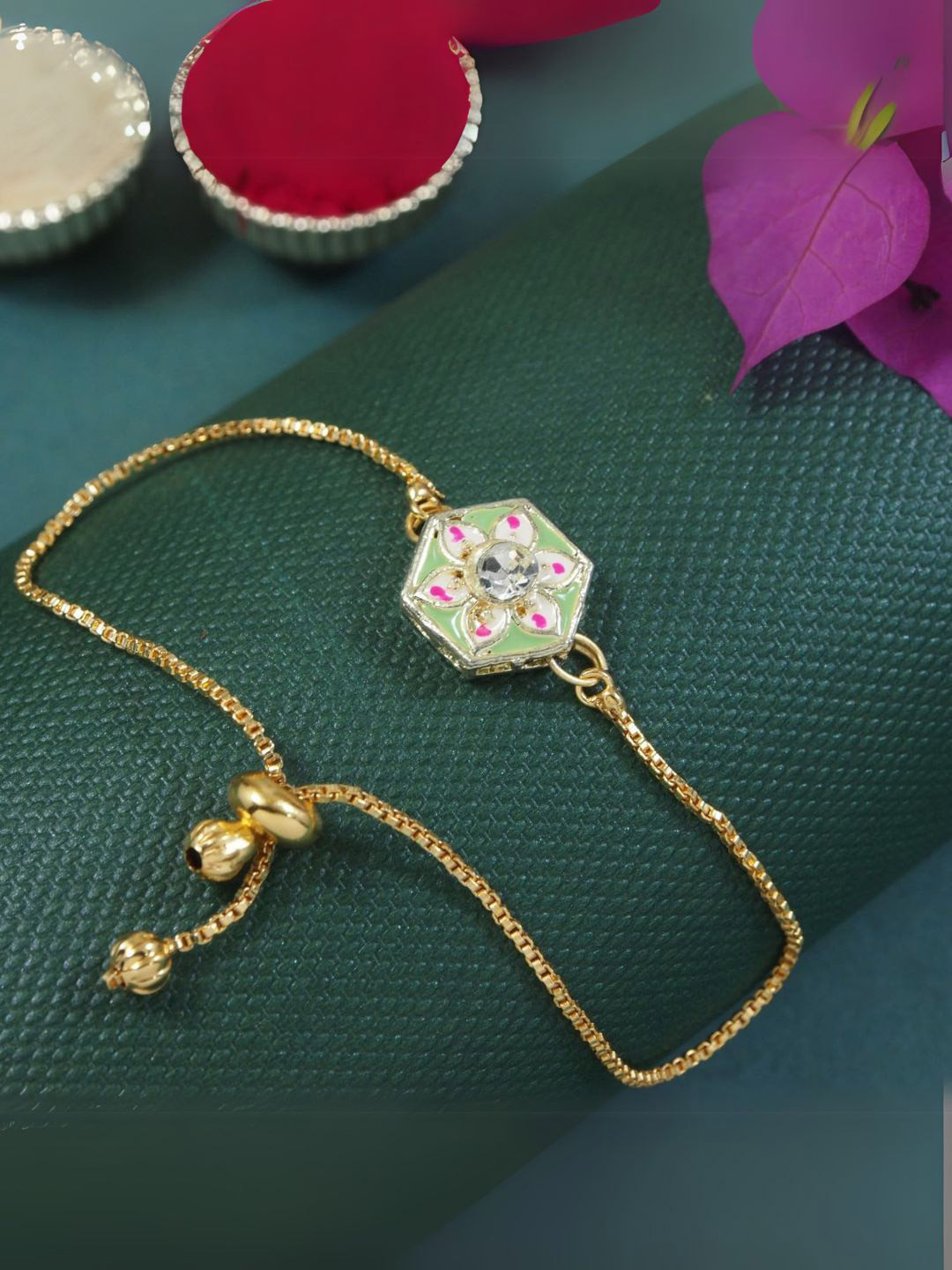 I Jewels Meenakari Wraparound Bracelet