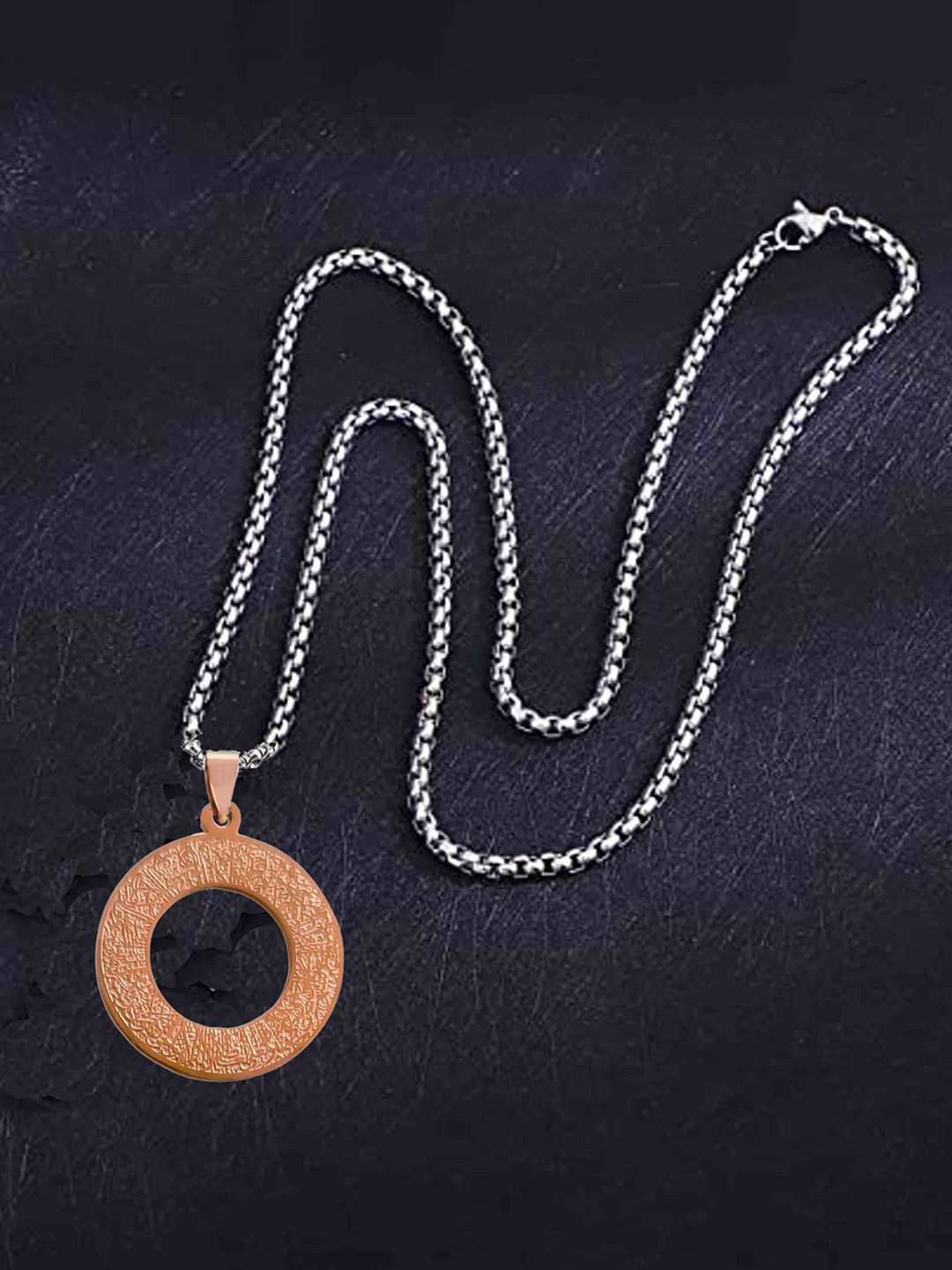 M Men Style Stainless Steel Ayatul Kursi Pendants With Chain