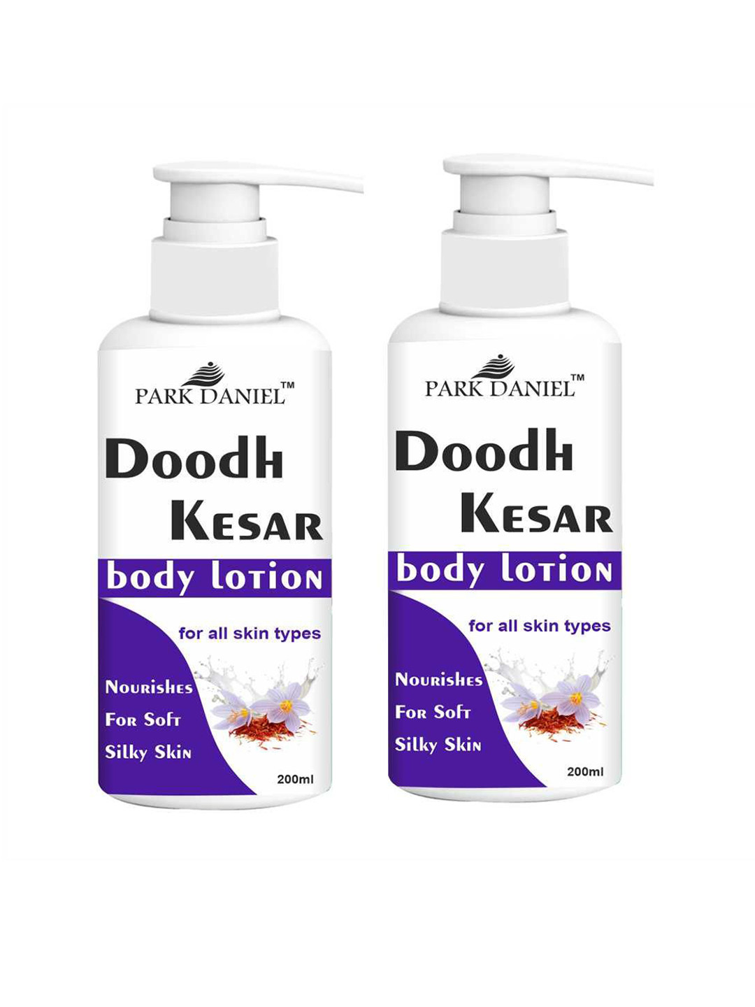 Park Daniel Set Of 2 Doodh Kesar Body Lotion For Soft & Moisturizing Skin - 200 ml Each