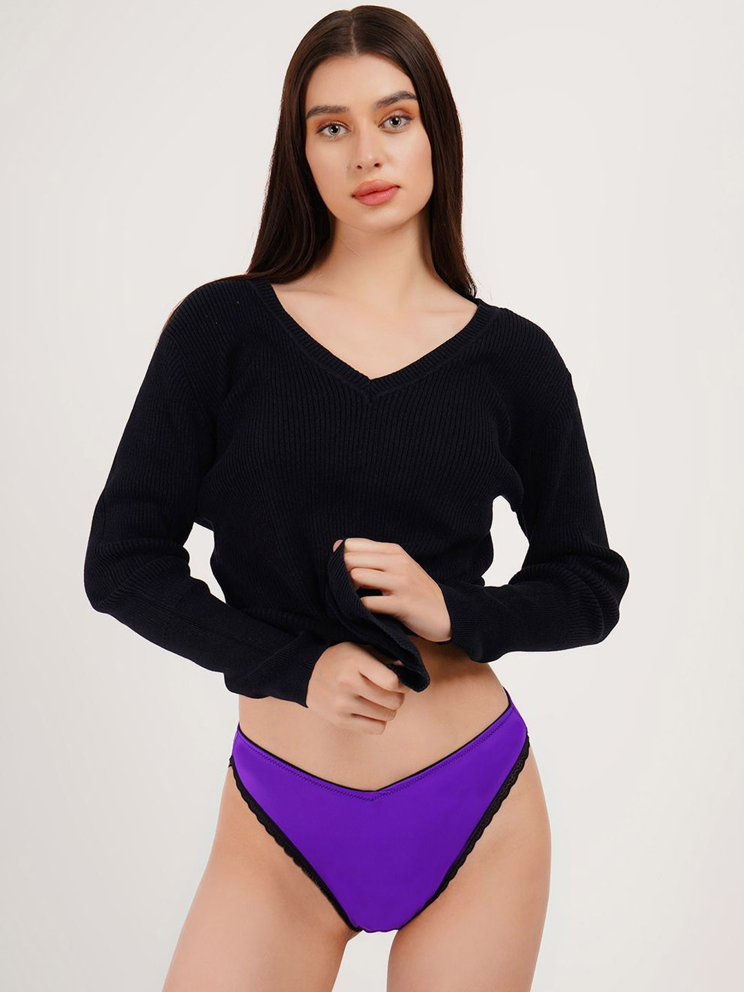 CURWISH Women Enchantress Electric Orchid Lace Brief