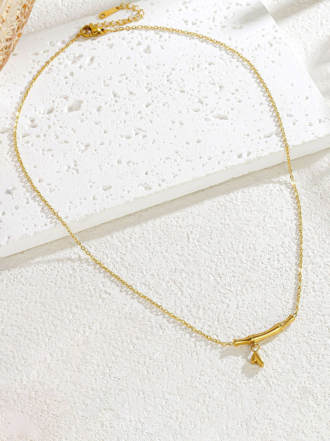 MYKI Stainless Steel Gold-Plated Awe-inspiring Necklace