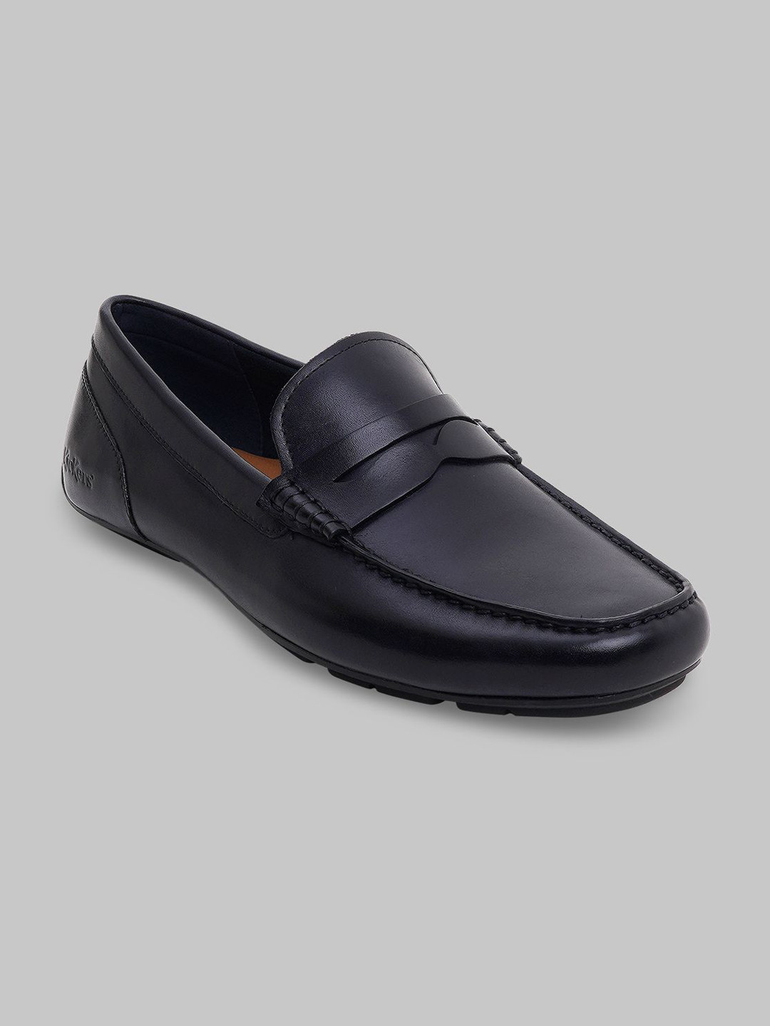 Kickers Men Round Toe Leather Penny Loafers