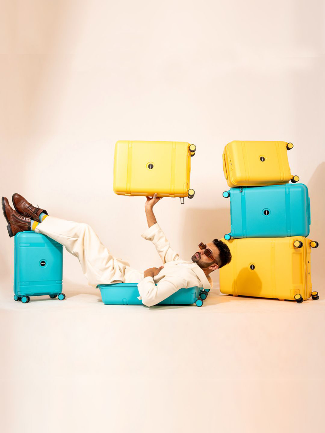 CARRIALL Drift Set Of 2 Hard-Sided Medium & Cabin Trolley Bag