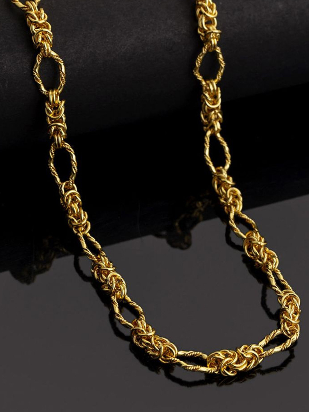 SANAA CREATIONS Men Gold-Plated Thick Heavy Statement Chain