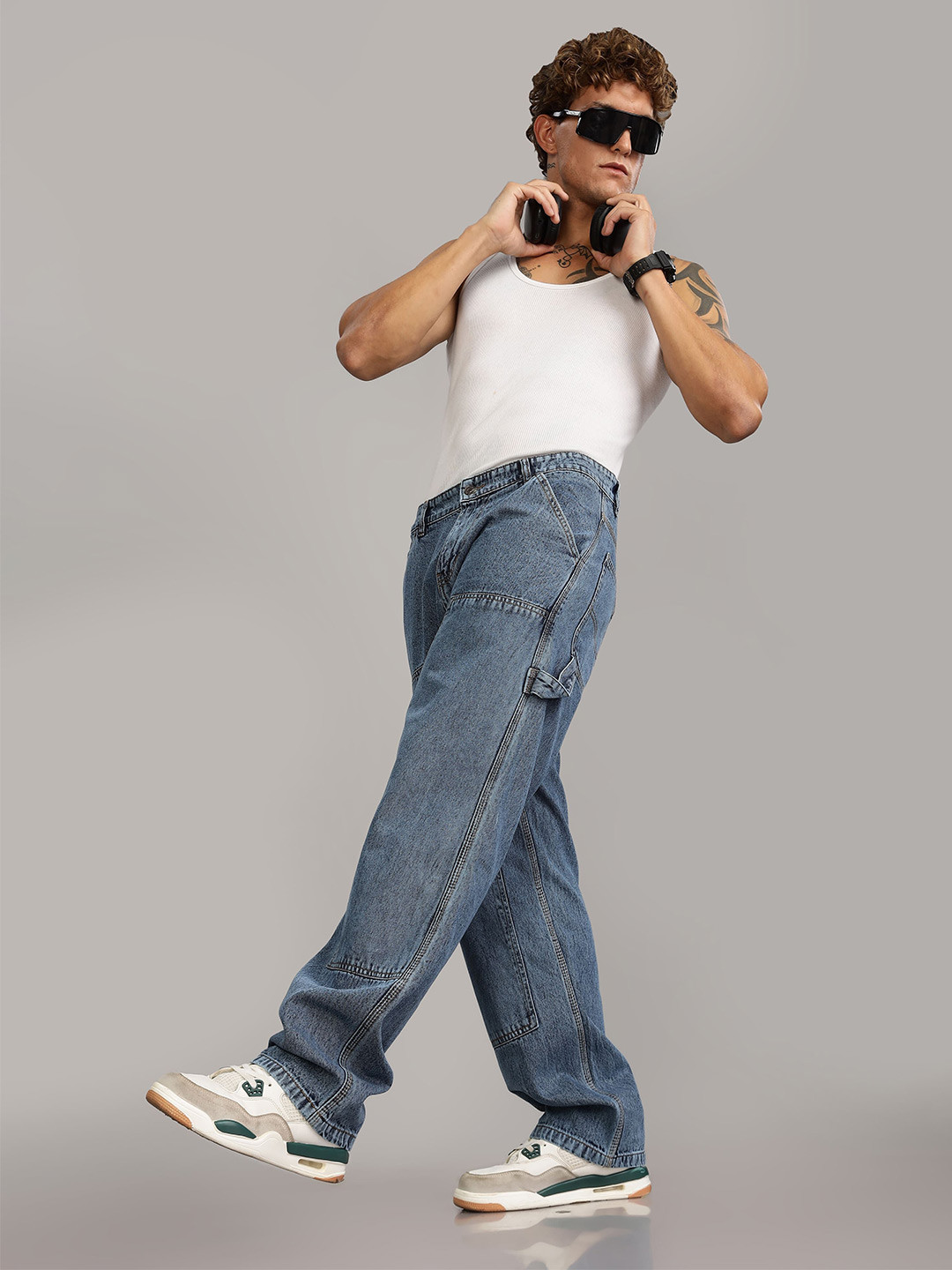 FOUL CHILD Men High-Rise Light Fade Jeans