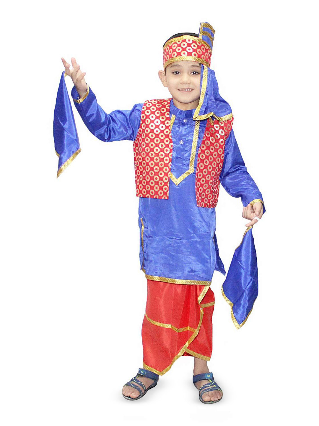 Kaku Fancy dresses Boys Indian State Punjabi Folk Dance Costume