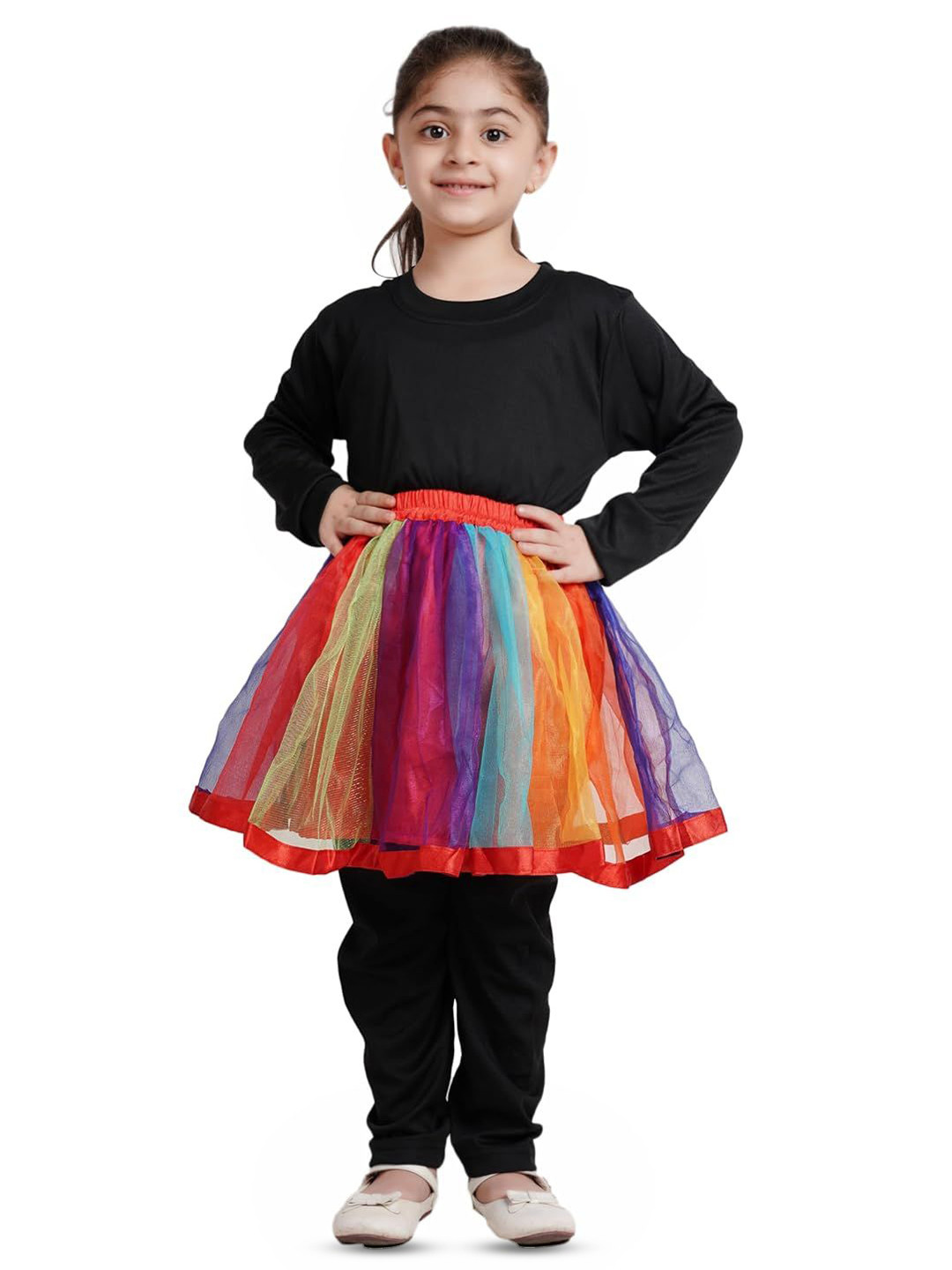 Kaku Fancy dresses Girls Rainbow Tu Tu Skirt/Summer Fluffy/Tulle Skirt