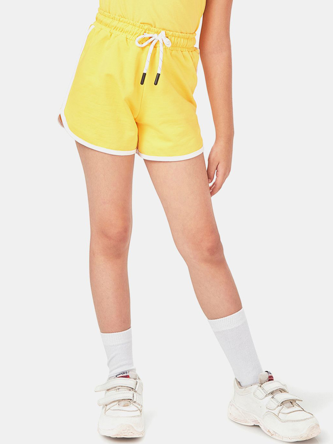 You Got Plan B Girls Cotton Relaxed Fit Mid-Rise Cycling Shorts