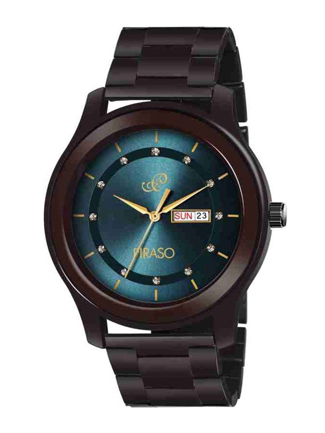 PIRASO Men Dial & Stainless Steel Bracelet Style Straps Analogue Watch D&D C22 BLUE