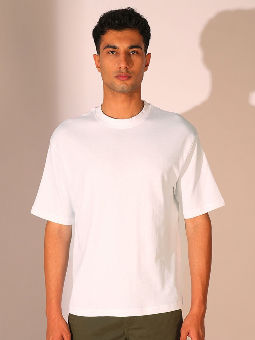 SELECTED Men Drop-Shoulder Sleeves Organic Cotton Pockets T-shirt