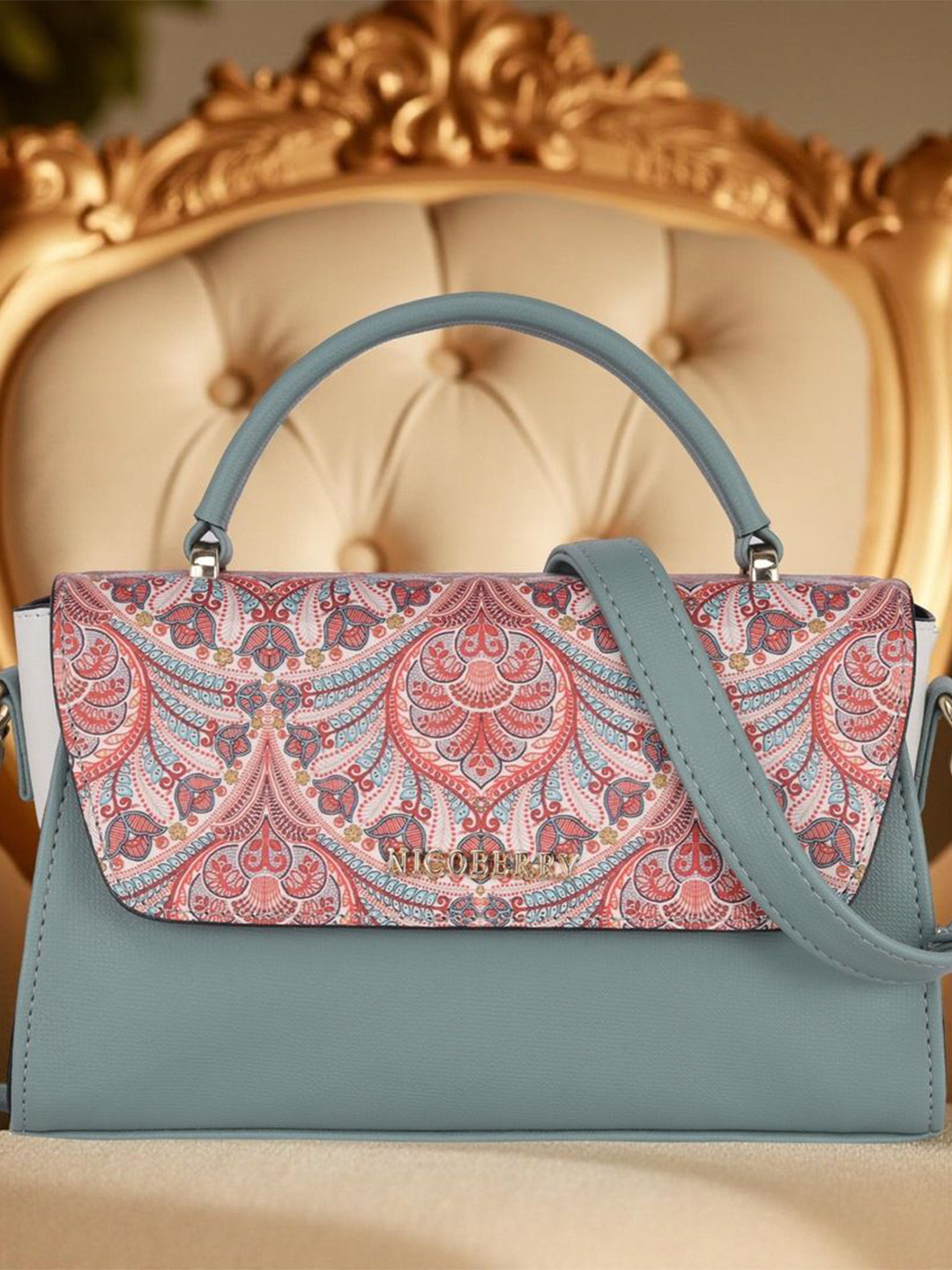 Nicoberry Printed Bucket Sling Bag with Tasselled