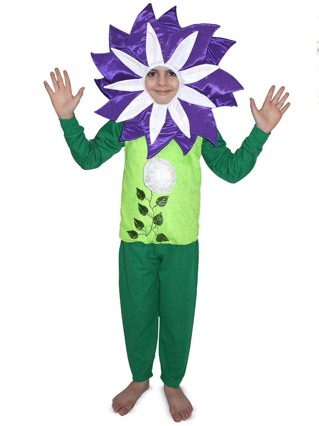 Kaku Fancy dresses Kids Printed Tracksuit With Flower Nature Costume