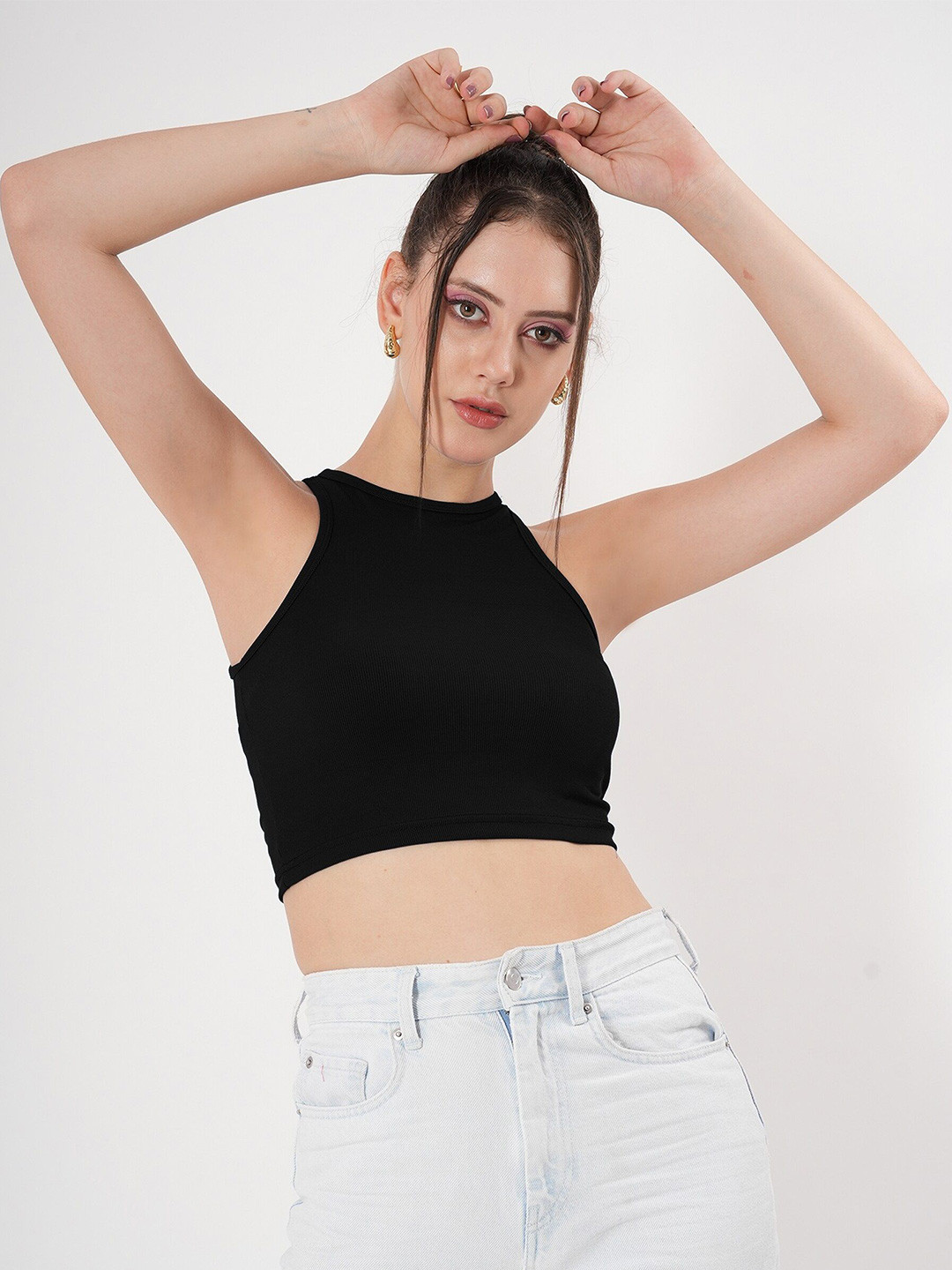 clobug Crepe Tank Crop Top