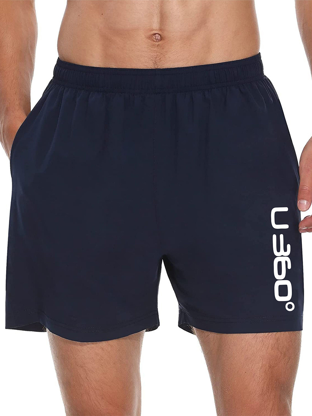 U360 Printed Men Mid-Rise Boxer U360_S1_Boxer_Navy_S