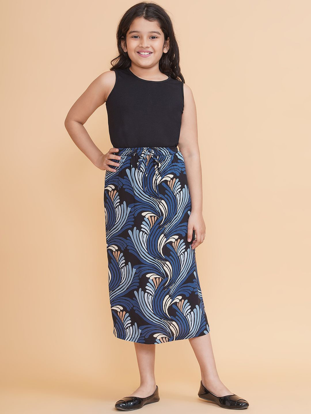 PICCOLO Round Neck Tank Top With Long Skirt
