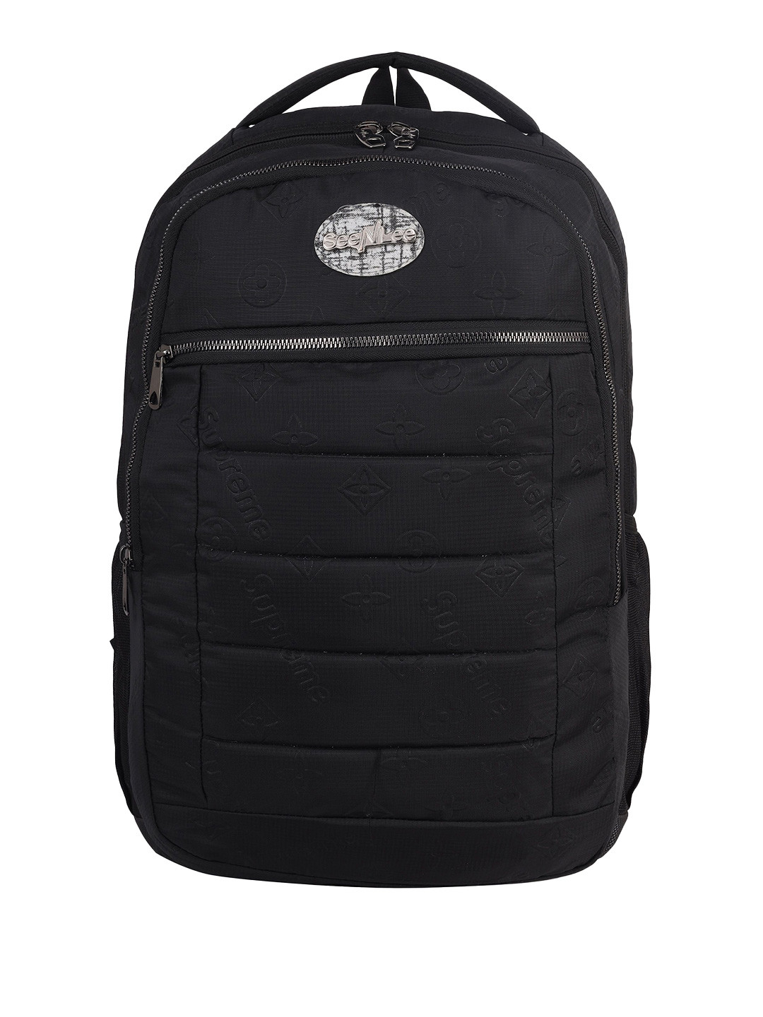 Seenlee Men Brand Logo Backpack With Compression Straps