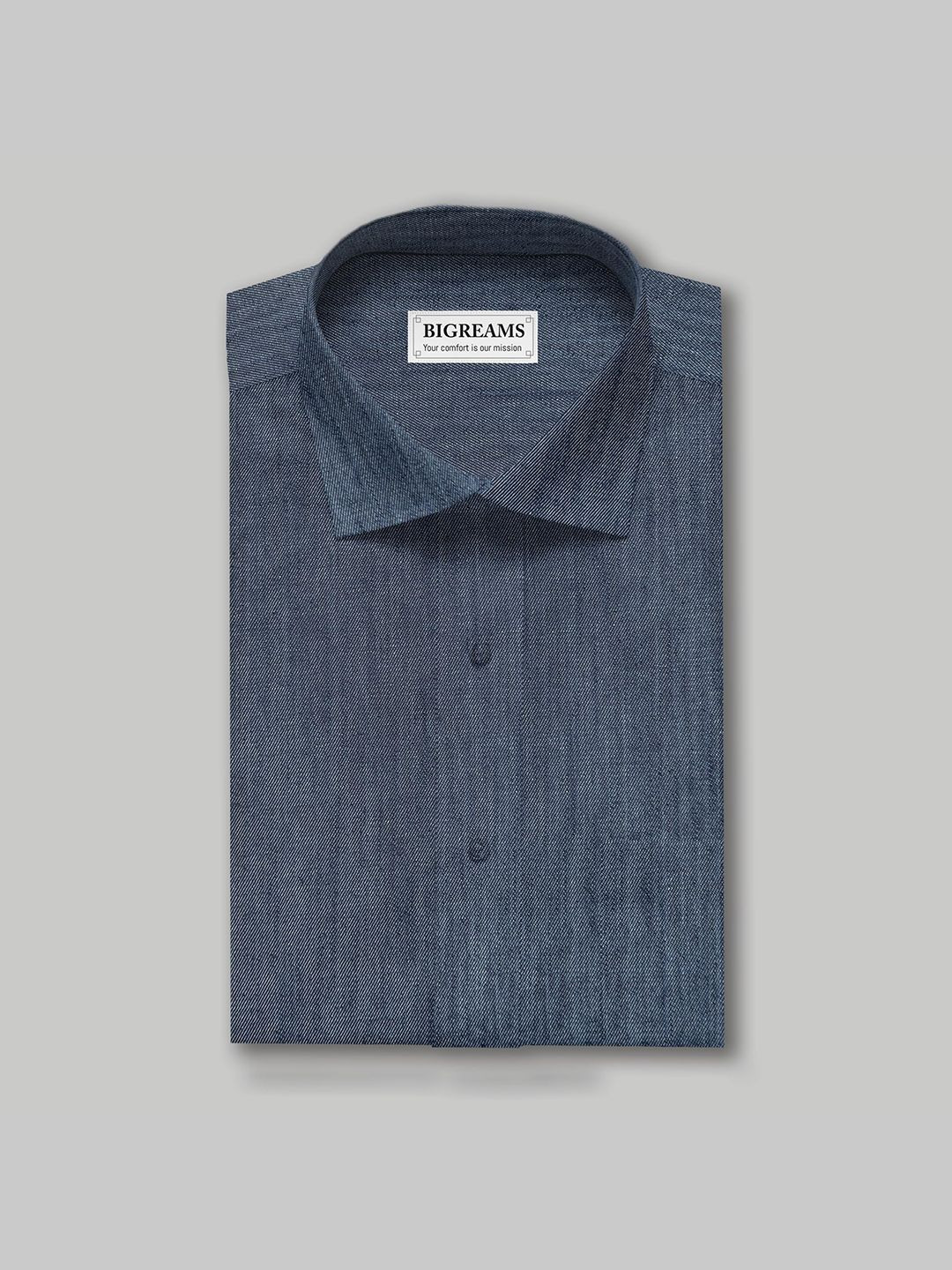 Bigreams Men Pure Cotton Denim Shirt Fabric