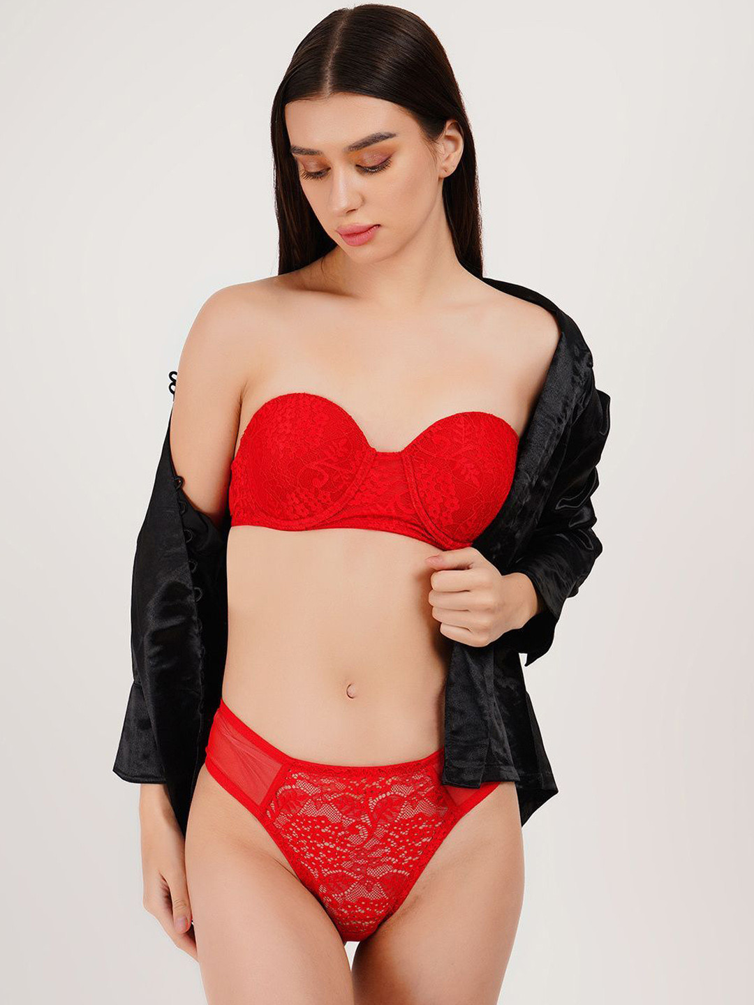 CURWISH Women Lace Mid-Rise Bikini Briefs UEH-01RN