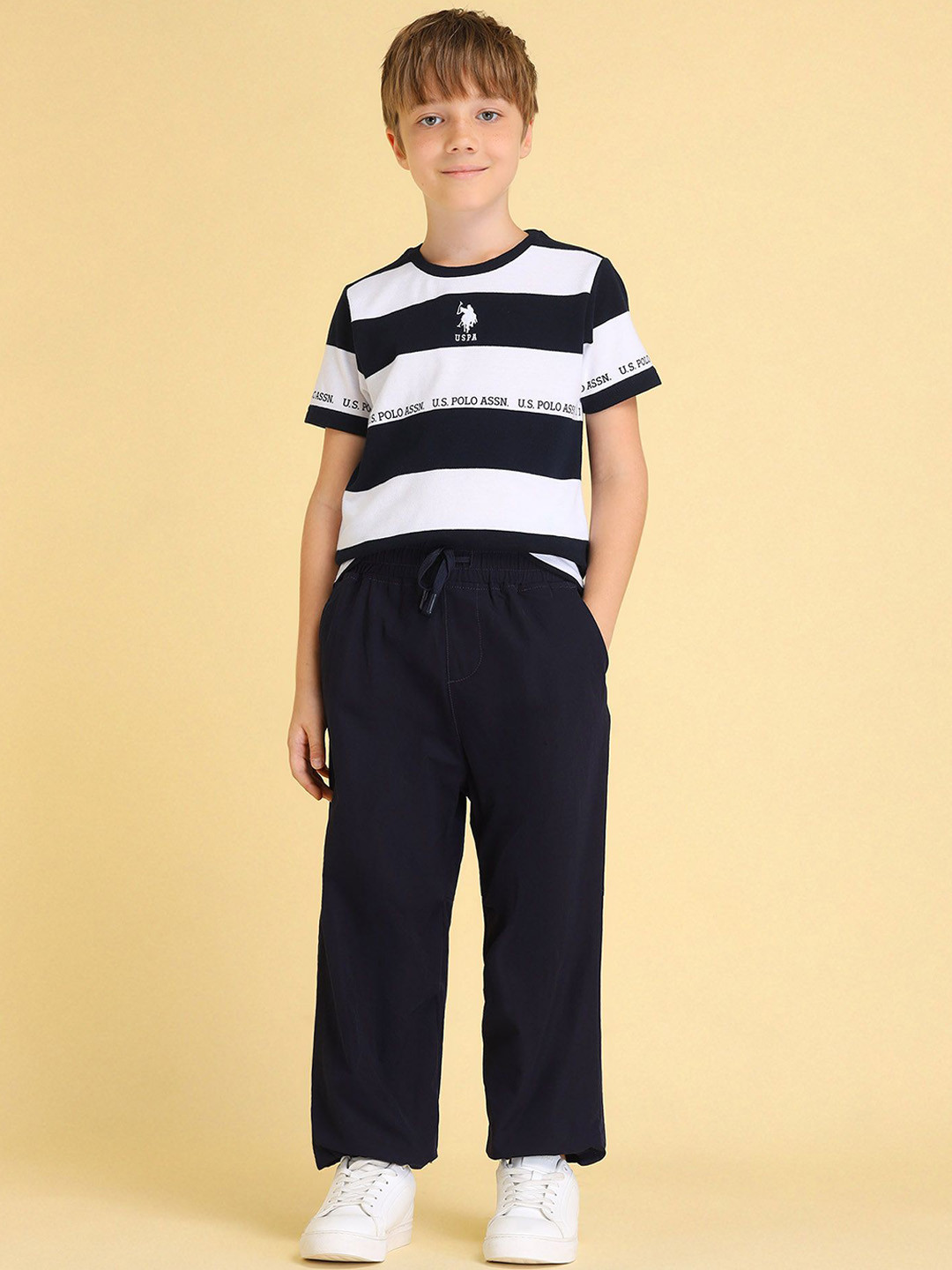 U.S. Polo Assn. Kids Boys Relaxed Fit Parachute Trousers