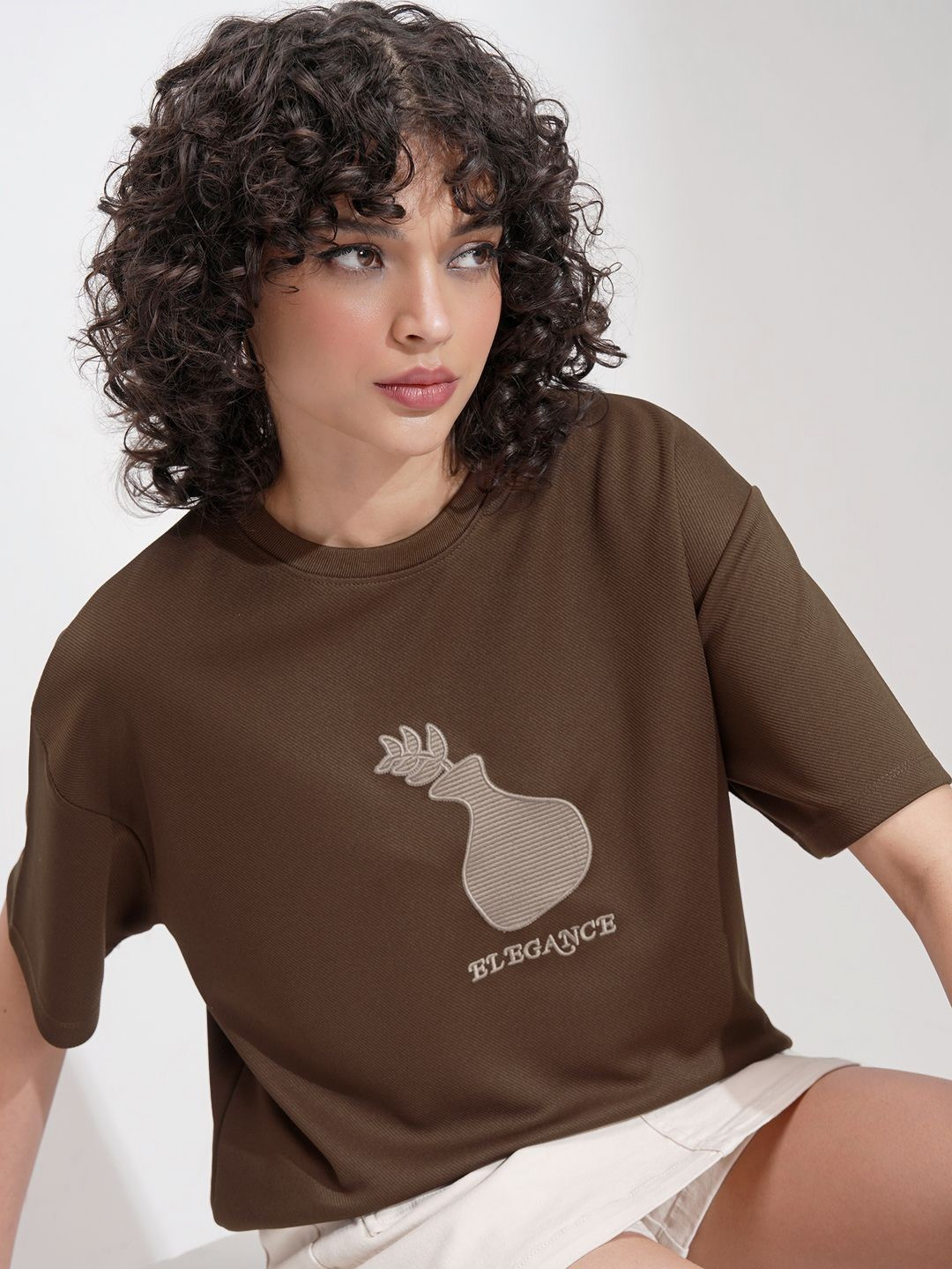 Street By Tokyo Talkies Women Drop-Shoulder Sleeves Relaxed Fit T-shirt