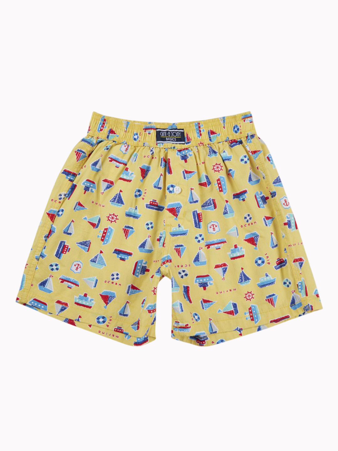 Gini and Jony Boys Conversational Printed Mid-Rise Pure Cotton Shorts