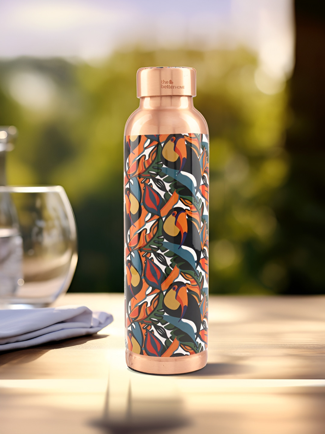 The Better Home Tropical Copper BPA Free Water Bottle - 950ml