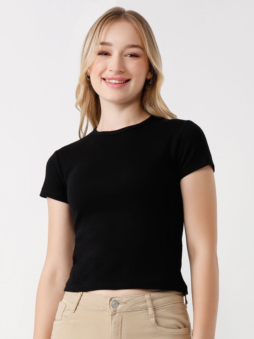 Kraus Jeans Women Pockets Slim Fit T-shirt