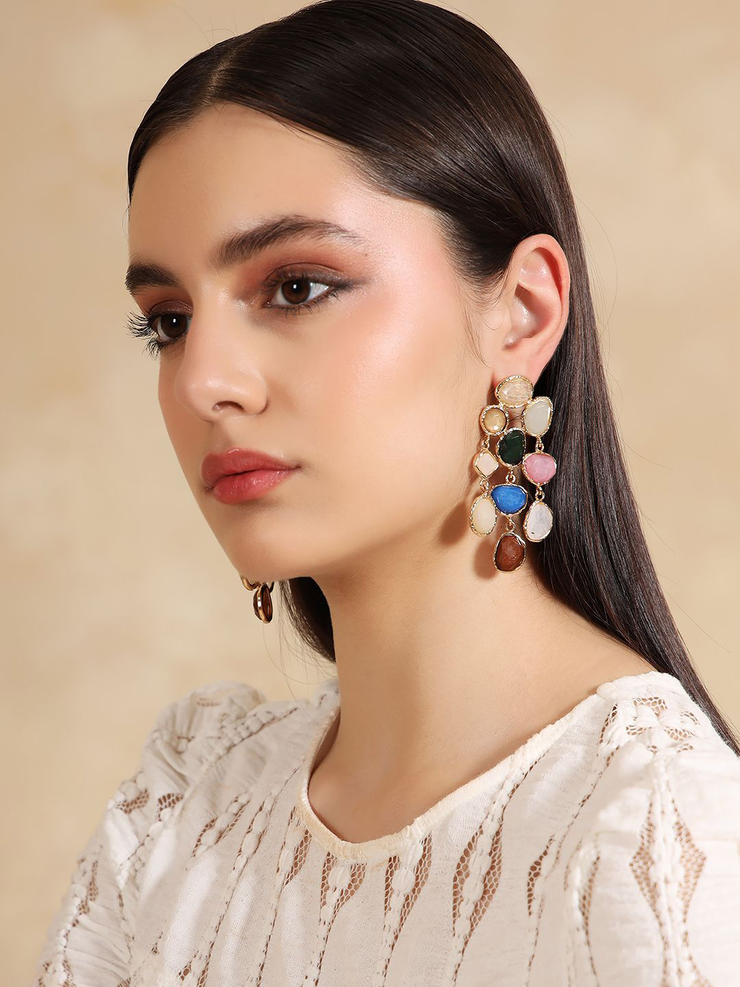 Kazo Contemporary Gems Drop Earrings