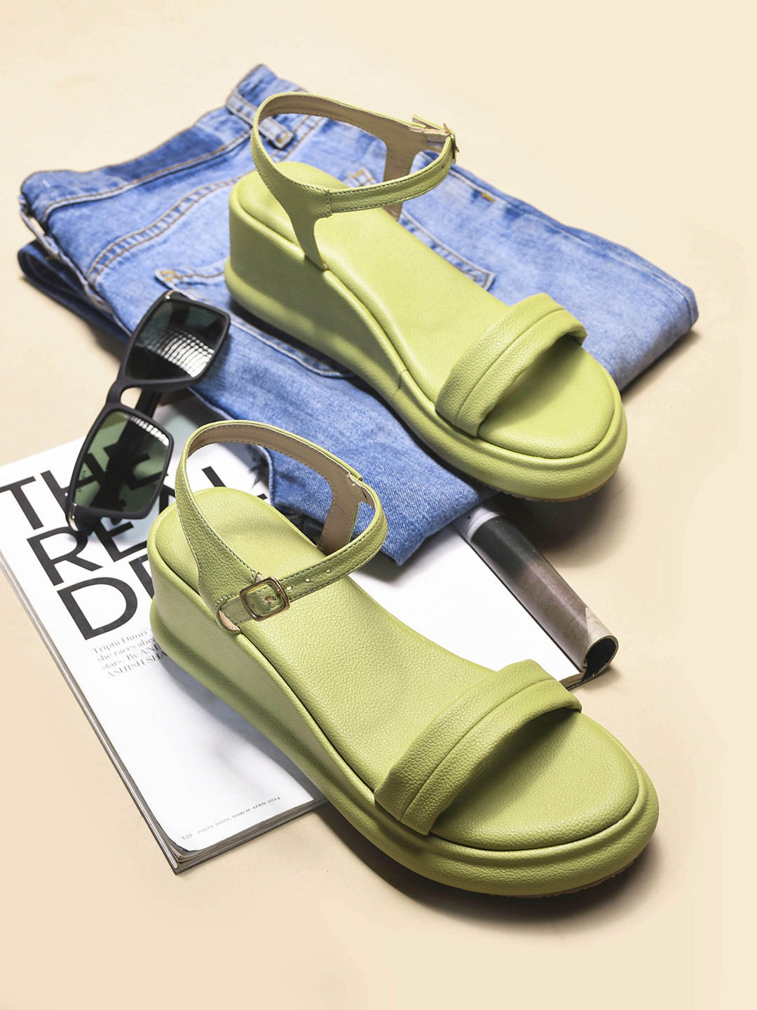 Froh Feet Wedge Sandals with Buckles