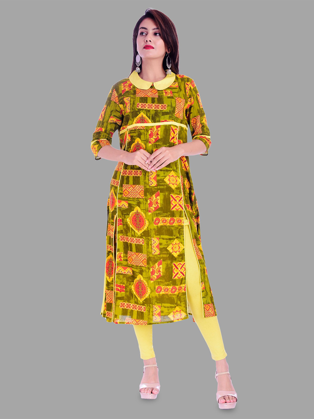 HANDICRAFT PALACE Floral Printed Straight Kurta