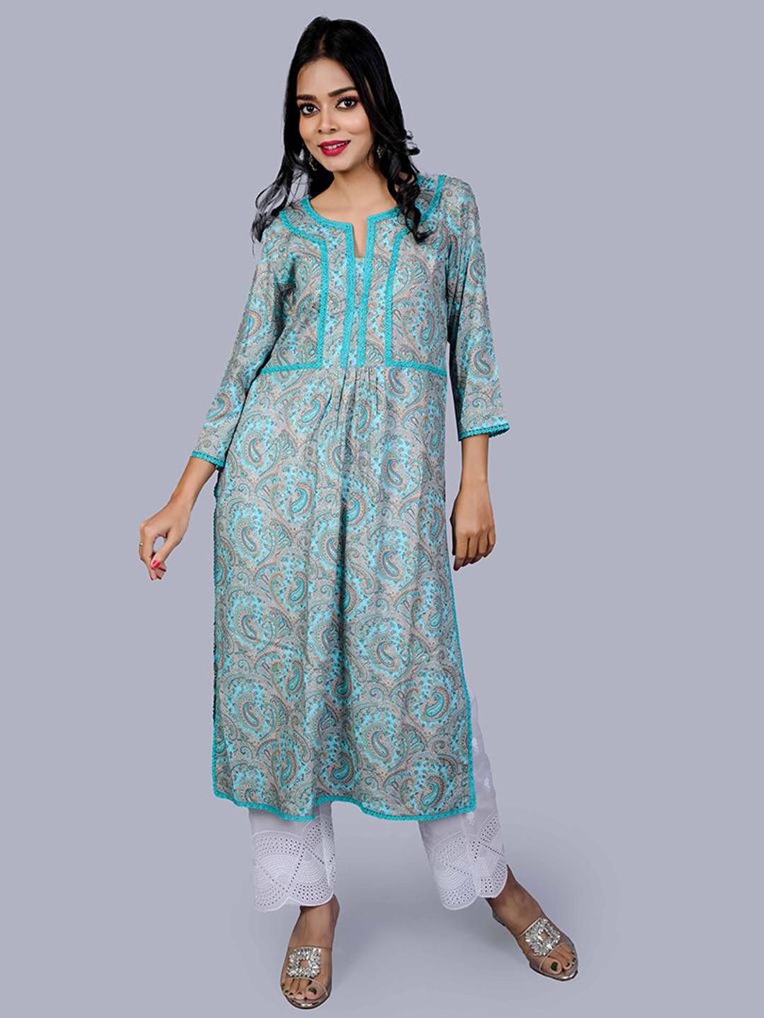 Mishy Paisley Printed Straight Kurta