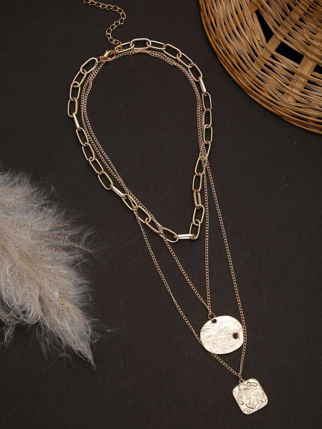 YouBella Gold-Plated Layered Chains