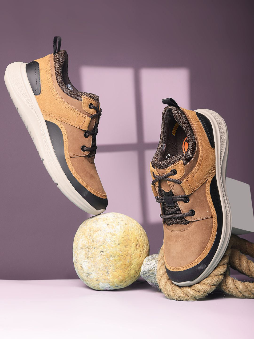 Hush Puppies Men Leather Slip-On Oxfords