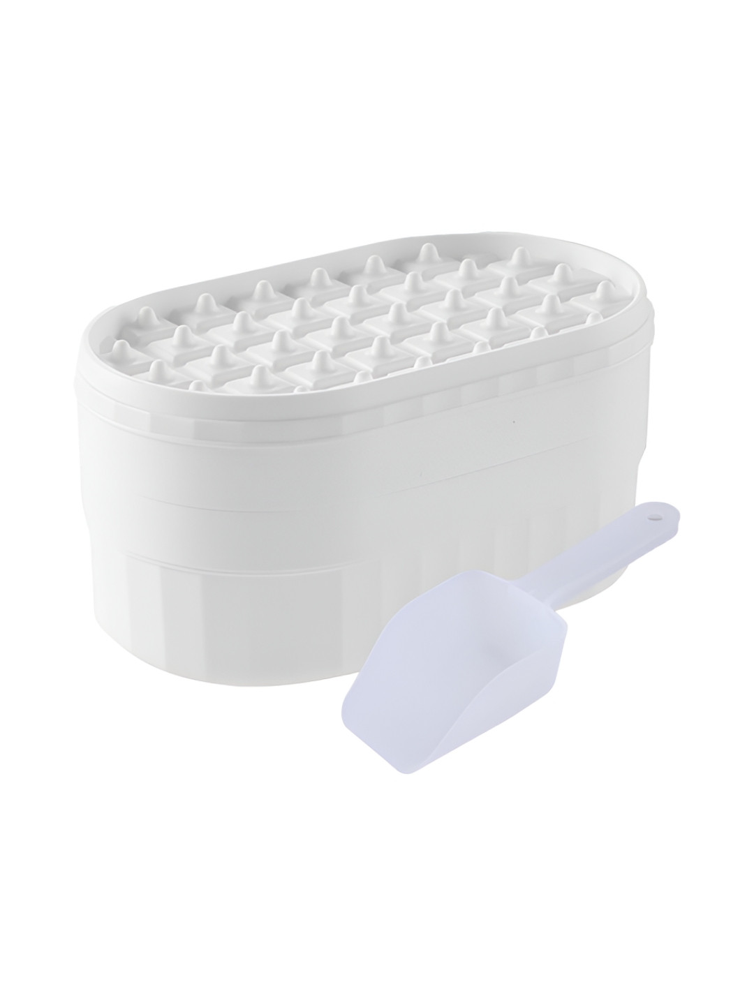 The Better Home White 2 Layer Ice Mould With Storage Box & Ice Scoop
