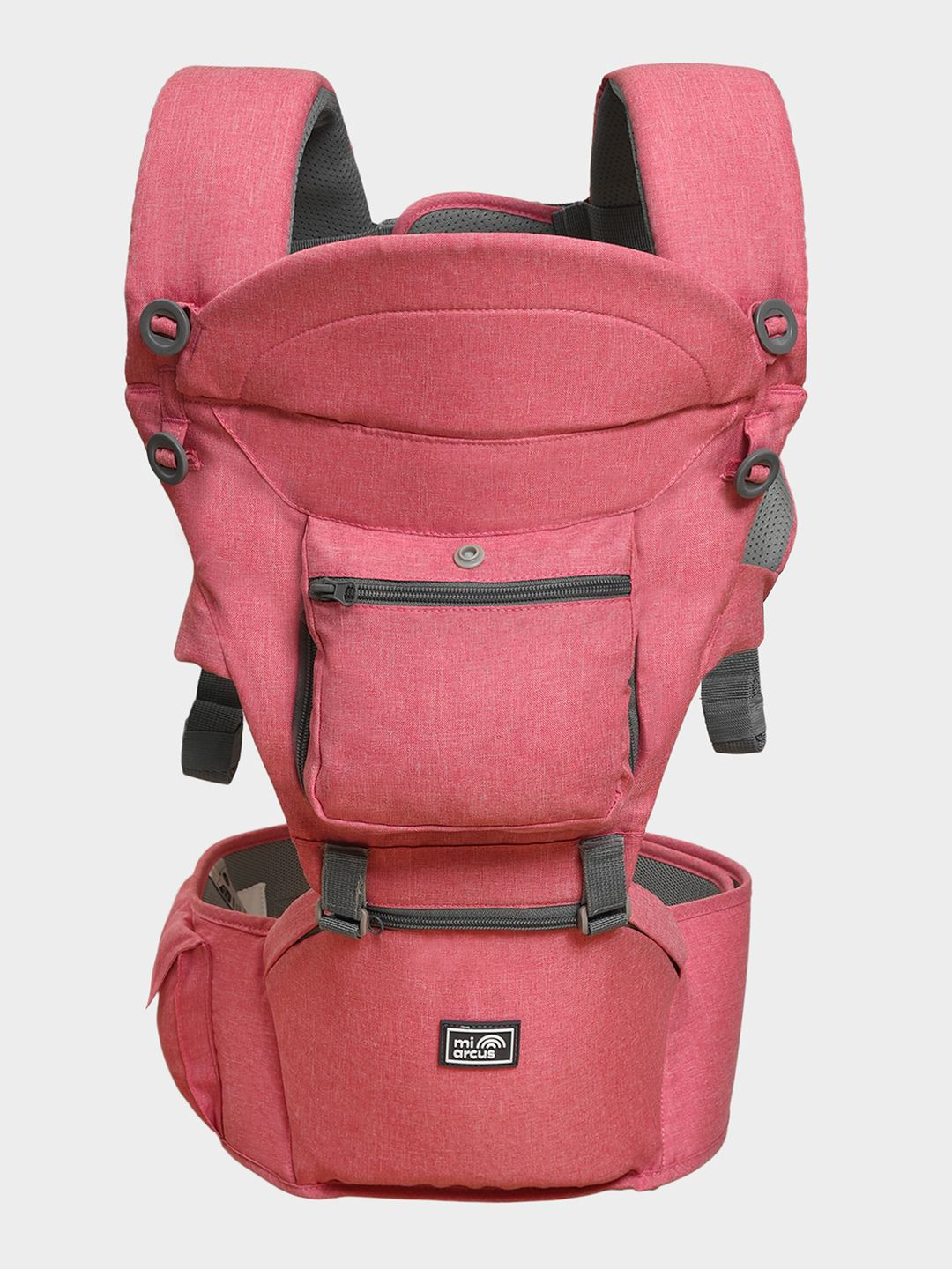 MiArcus 4-in-1 Multifunctional Baby Carrier with Hip Seat, & Attached Head Support Cushion