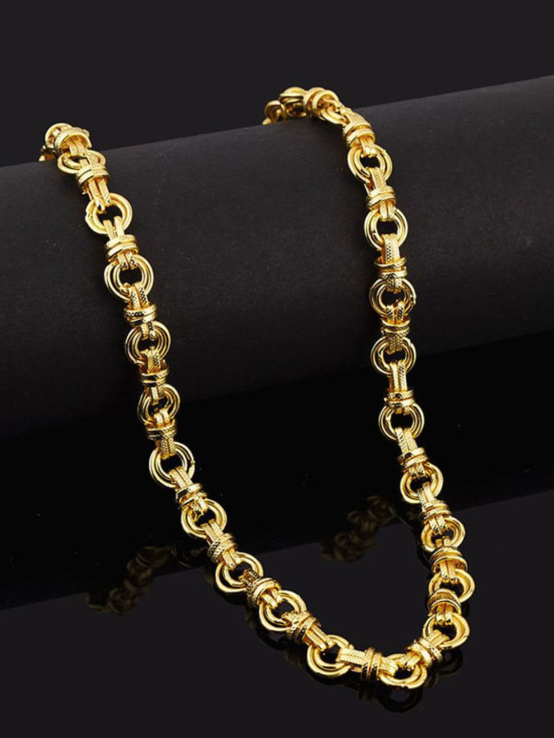 SANAA CREATIONS Unisex Gold-Plated Statement Antique Linked Chain