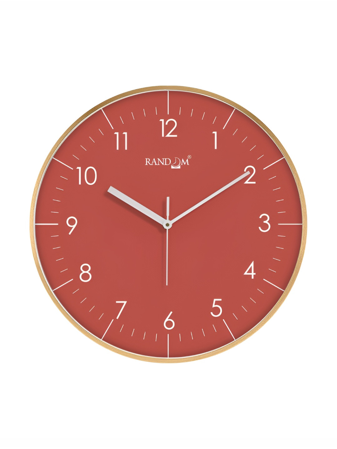 RANDOM Non-Ticking Orange Plastic Silent Clock Round Battery Analogue Wall Clock-30cm