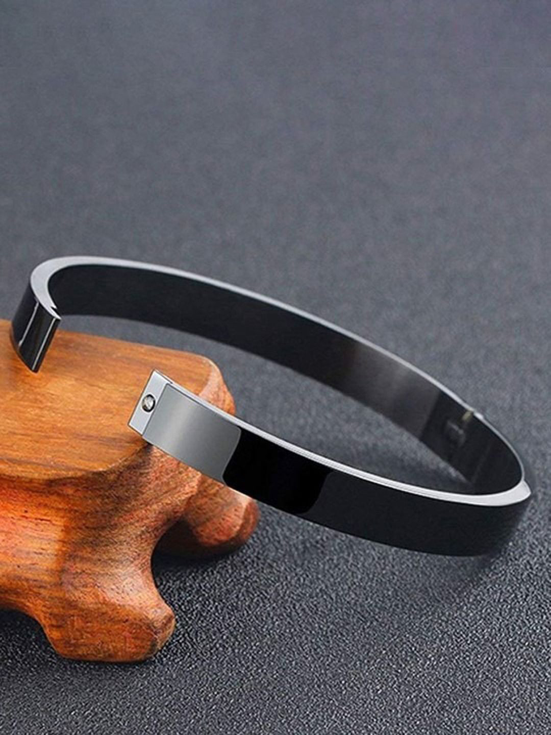 KRENOZ Men Sterling Silver Kada Bracelet