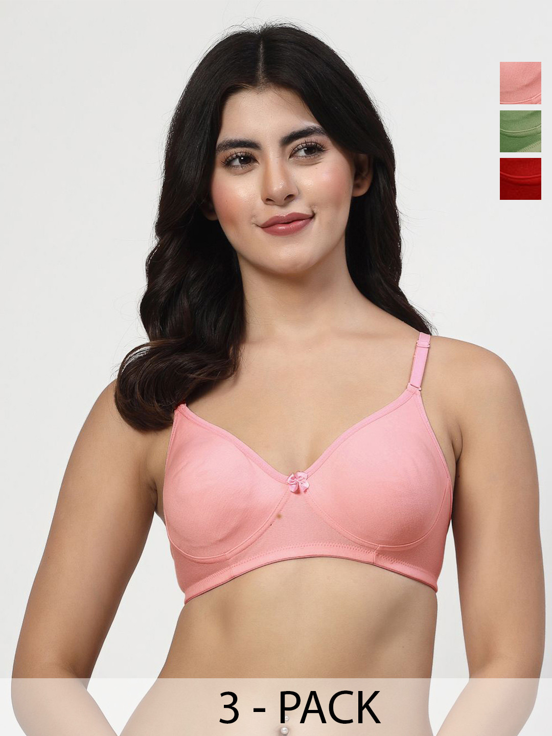 LILY Full Coverage Non Padded Non-Wired Back Closure T-shirt Bra