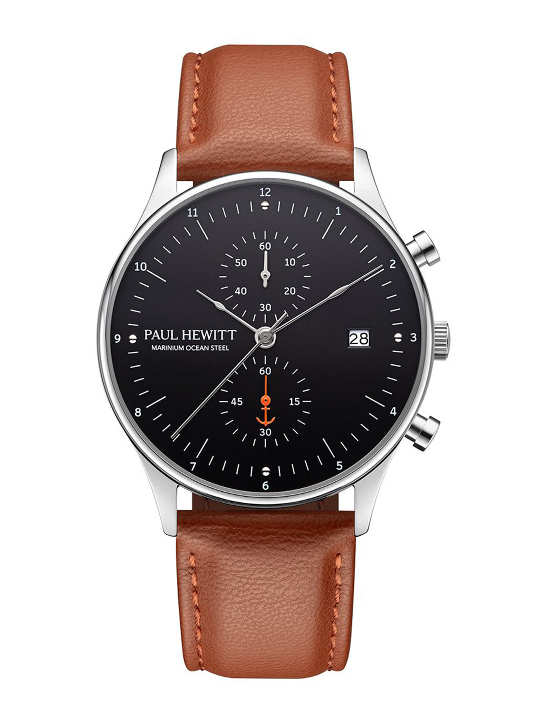 PAUL HEWITT Chrono Men Textured Dial & Leather Straps Analogue Watch PH-W-2032