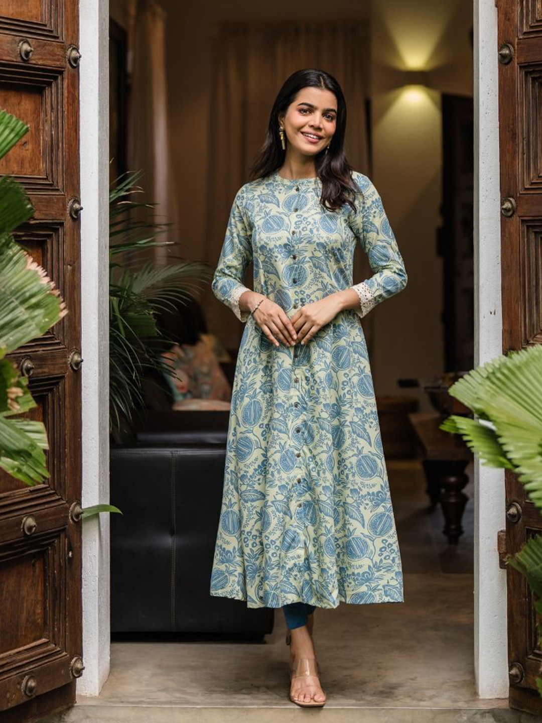 HAY Women Geometric Printed A-Line Kurta