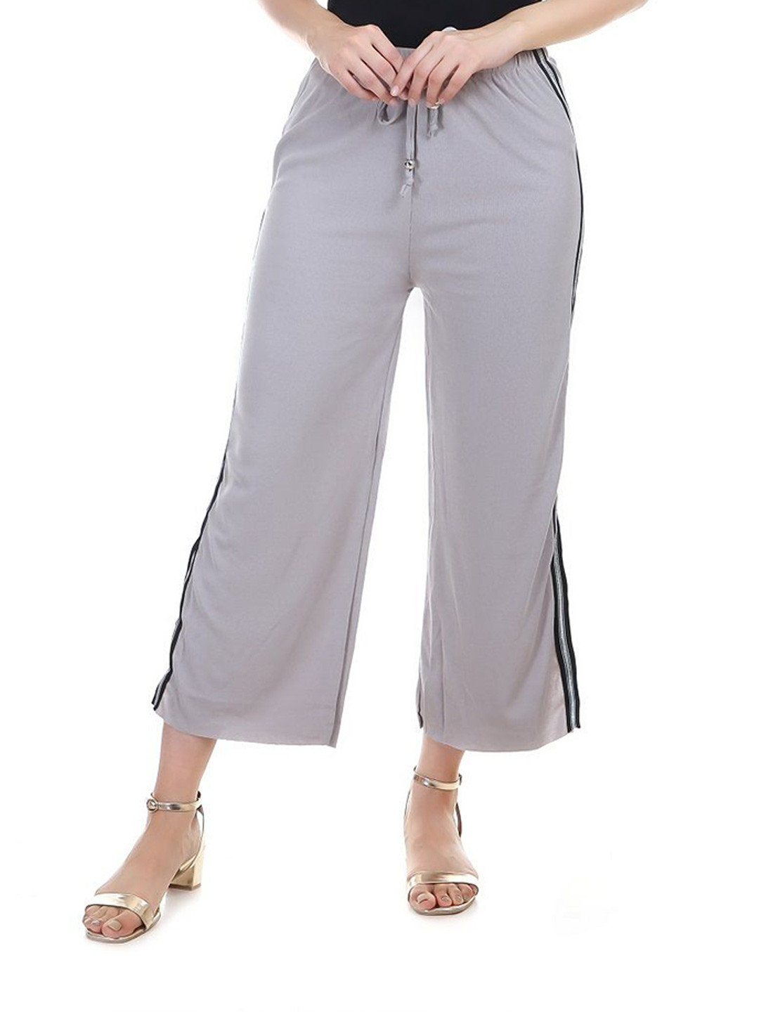 POLLOLOCO Women Straight-Fit Mid Rise Trousers