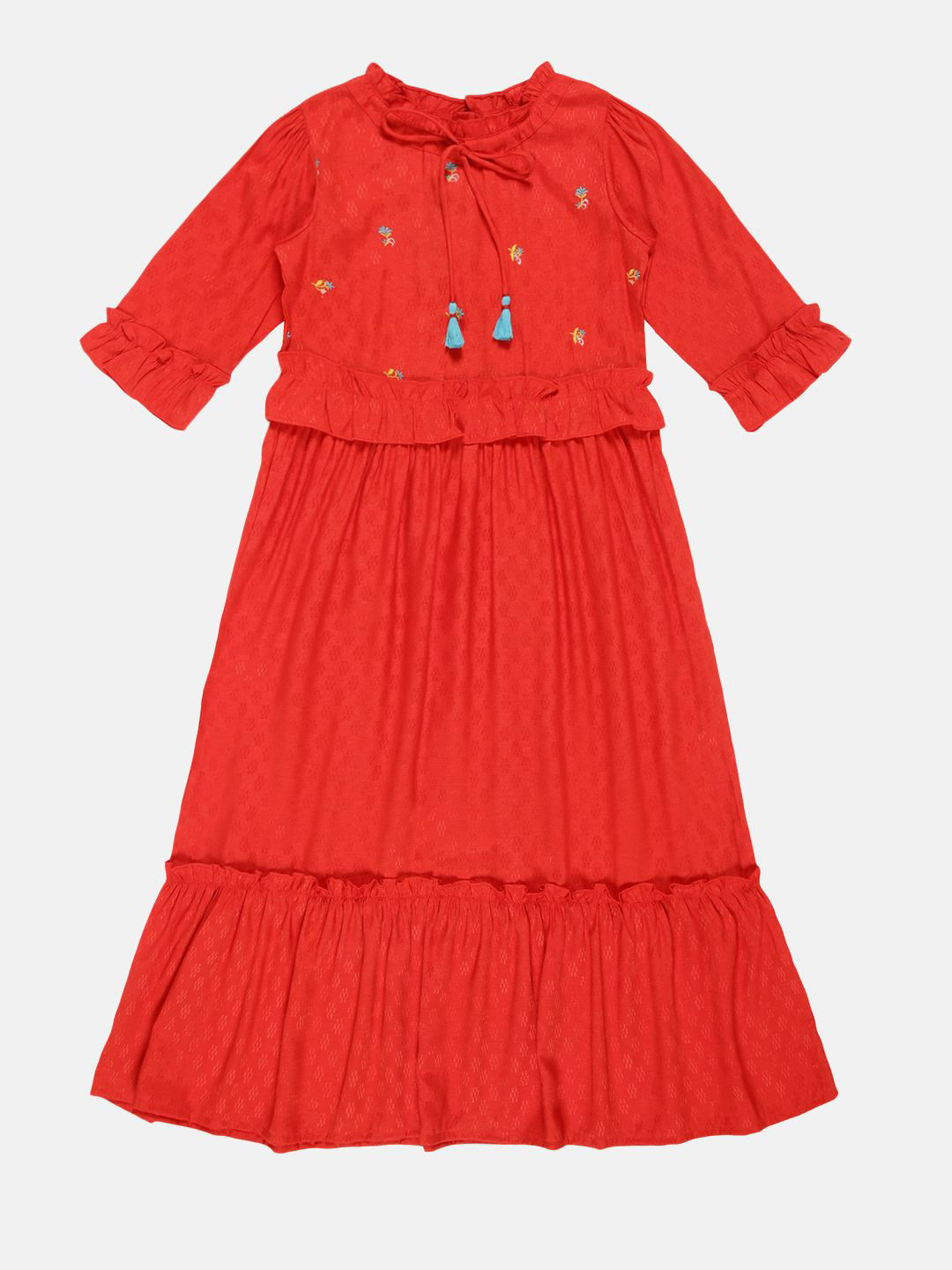 YOUNG BIRDS Girl's Embroidery A-Line Dress