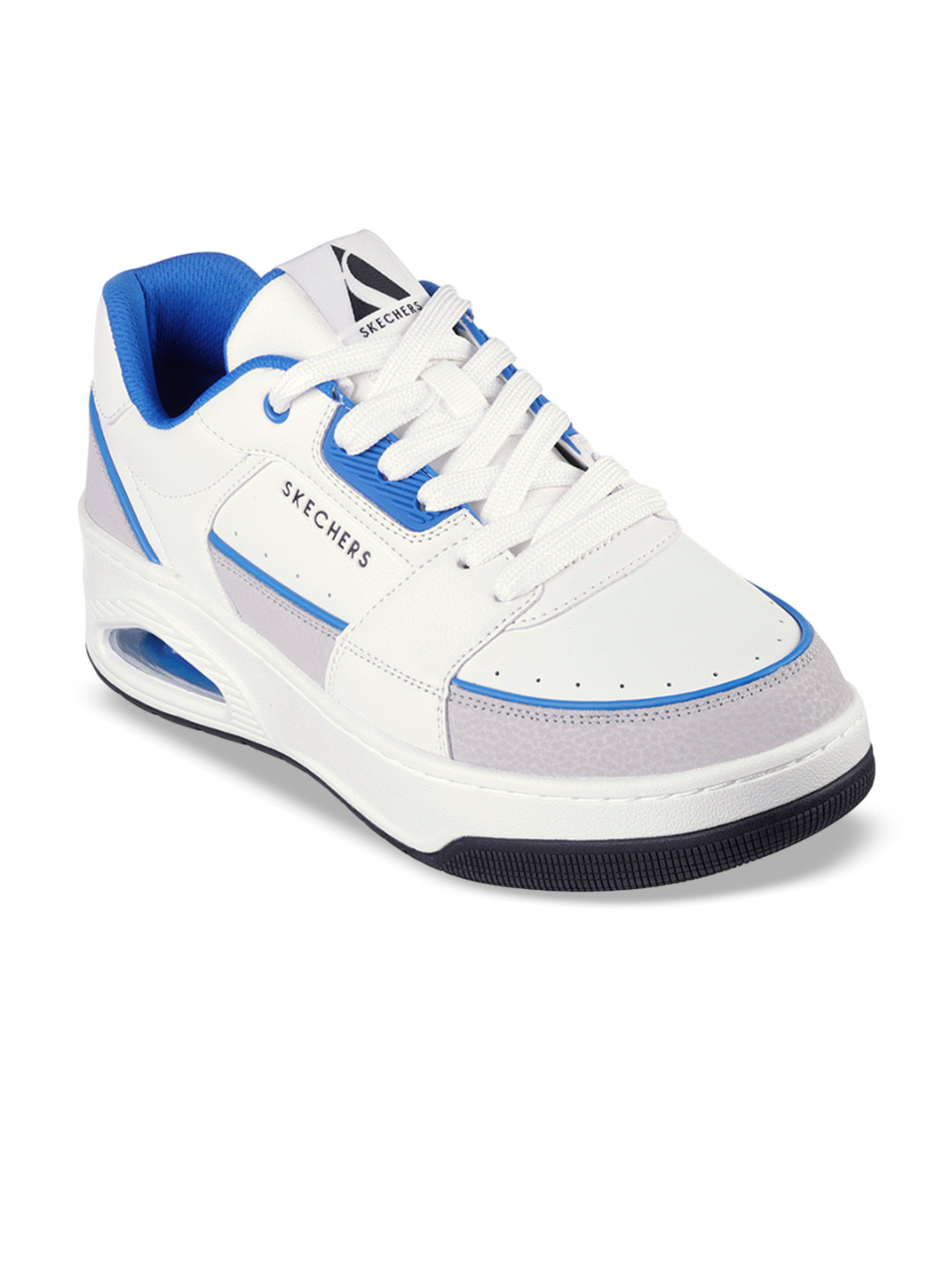 Skechers Mens Uno Court Low Post Lightweight Casual Lace Up Sneakers