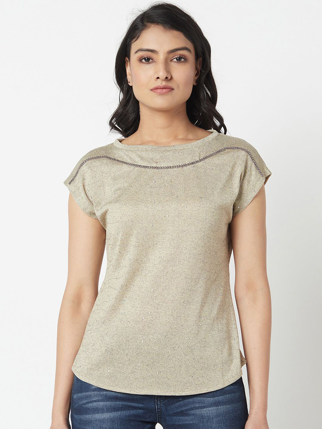 Miss Grace Embellished Extended Sleeves Top