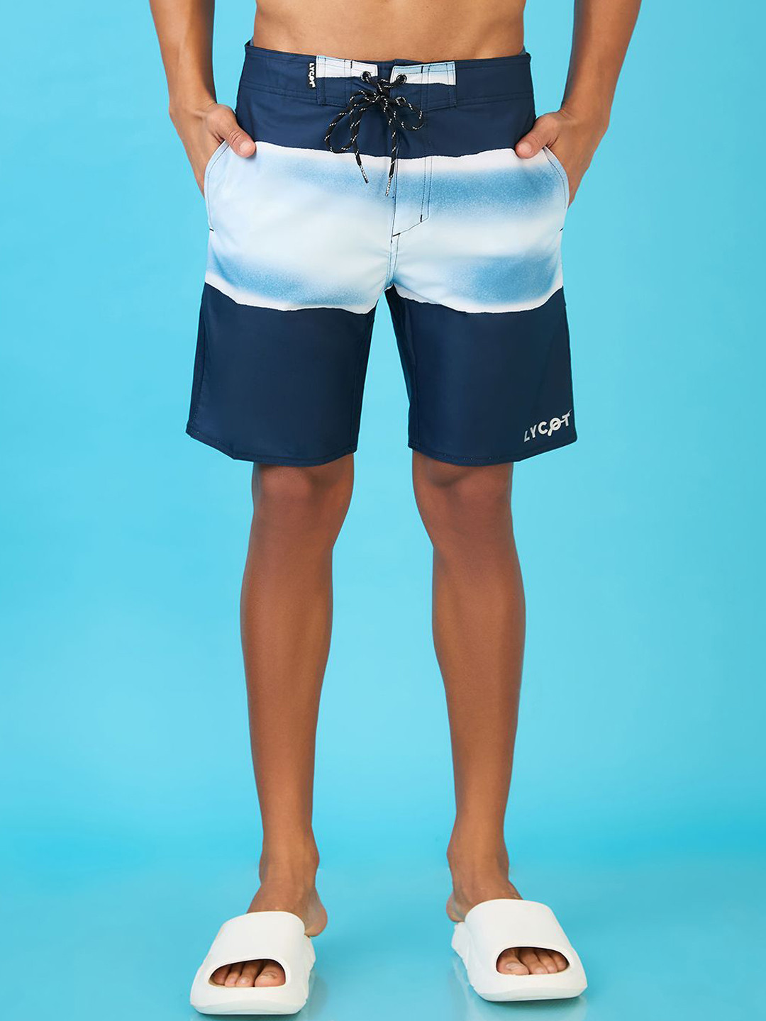 LYCOT Men Beach Shorts with Pockets