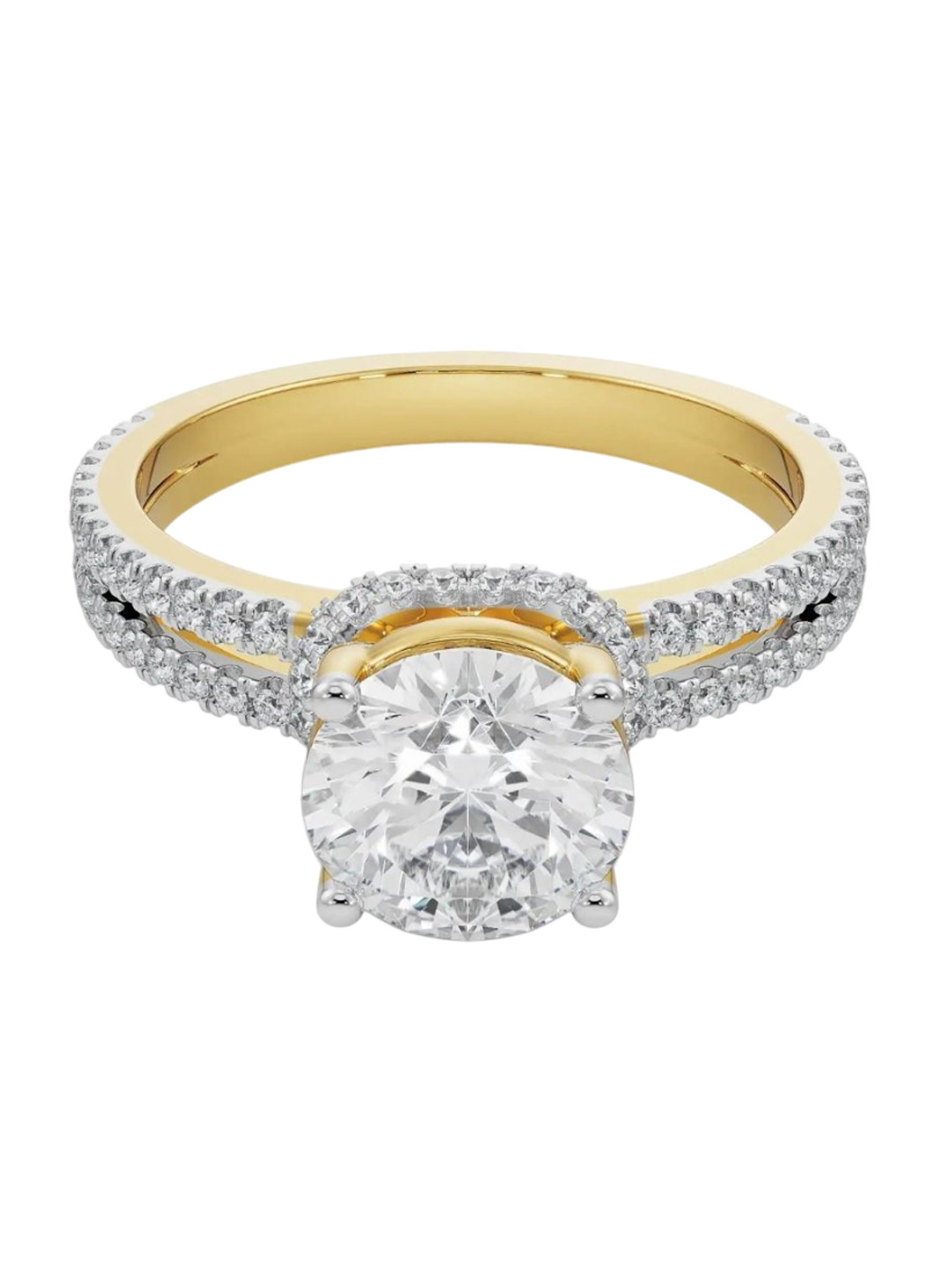 Emori Elsie Round Engagement Lab Diamond in 14KT Gold Ring