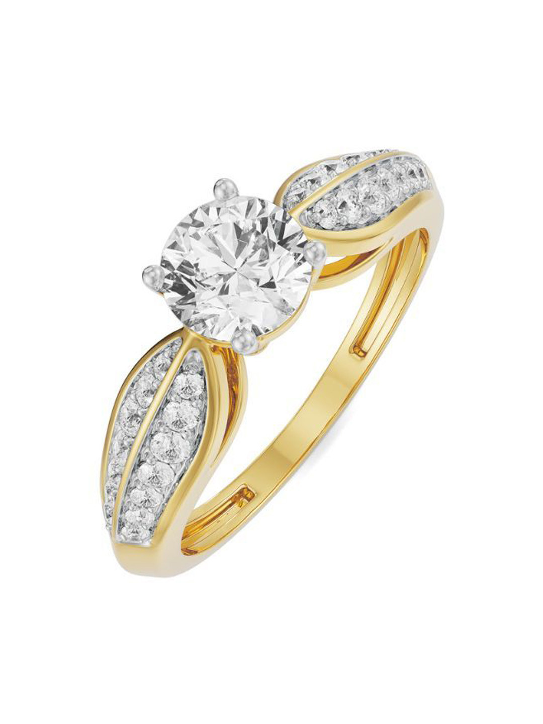 Emori Jasmine Engagement Lab Diamond Ring in 18KT Gold